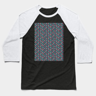 Night Festive Pine Triangle Mosaic Abstract Christmas Pattern Baseball T-Shirt